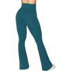 imageSunzel Flare Leggings Crossover Yoga Pants with Tummy Control HighWaisted and Wide LegDeep Teal