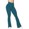 imageSunzel Flare Leggings Crossover Yoga Pants with Tummy Control HighWaisted and Wide LegDeep Teal