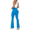 imageSunzel Flare Leggings Crossover Yoga Pants with Tummy Control HighWaisted and Wide LegFrench Blue