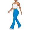 imageSunzel Flare Leggings Crossover Yoga Pants with Tummy Control HighWaisted and Wide LegFrench Blue