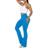 imageSunzel Flare Leggings Crossover Yoga Pants with Tummy Control HighWaisted and Wide LegFrench Blue