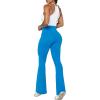 imageSunzel Flare Leggings Crossover Yoga Pants with Tummy Control HighWaisted and Wide LegFrench Blue