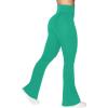 imageSunzel Flare Leggings Crossover Yoga Pants with Tummy Control HighWaisted and Wide LegGolf Green