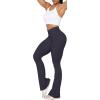 imageSunzel Flare Leggings Crossover Yoga Pants with Tummy Control HighWaisted and Wide LegGraphite