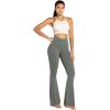 imageSunzel Flare Leggings Crossover Yoga Pants with Tummy Control HighWaisted and Wide LegGrey