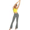 imageSunzel Flare Leggings Crossover Yoga Pants with Tummy Control HighWaisted and Wide LegGrey