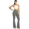imageSunzel Flare Leggings Crossover Yoga Pants with Tummy Control HighWaisted and Wide LegGrey