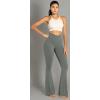 imageSunzel Flare Leggings Crossover Yoga Pants with Tummy Control HighWaisted and Wide LegGrey