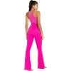 imageSunzel Flare Leggings Crossover Yoga Pants with Tummy Control HighWaisted and Wide LegHot Pink