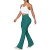 imageSunzel Flare Leggings Crossover Yoga Pants with Tummy Control HighWaisted and Wide LegJasper Green