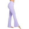 imageSunzel Flare Leggings Crossover Yoga Pants with Tummy Control HighWaisted and Wide LegLavender