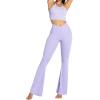imageSunzel Flare Leggings Crossover Yoga Pants with Tummy Control HighWaisted and Wide LegLavender