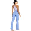 imageSunzel Flare Leggings Crossover Yoga Pants with Tummy Control HighWaisted and Wide LegLight Blue