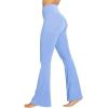 imageSunzel Flare Leggings Crossover Yoga Pants with Tummy Control HighWaisted and Wide LegLight Blue