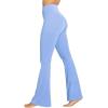 imageSunzel Flare Leggings Crossover Yoga Pants with Tummy Control HighWaisted and Wide LegLight Blue