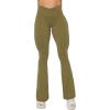 imageSunzel Flare Leggings Crossover Yoga Pants with Tummy Control HighWaisted and Wide LegMartini Olive