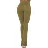 imageSunzel Flare Leggings Crossover Yoga Pants with Tummy Control HighWaisted and Wide LegMartini Olive