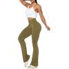 imageSunzel Flare Leggings Crossover Yoga Pants with Tummy Control HighWaisted and Wide LegMartini Olive