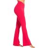 imageSunzel Flare Leggings Crossover Yoga Pants with Tummy Control HighWaisted and Wide LegRed