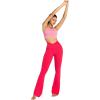 imageSunzel Flare Leggings Crossover Yoga Pants with Tummy Control HighWaisted and Wide LegRed