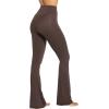 imageSunzel Flare Leggings Crossover Yoga Pants with Tummy Control HighWaisted and Wide LegSeal Brown