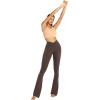 imageSunzel Flare Leggings Crossover Yoga Pants with Tummy Control HighWaisted and Wide LegSeal Brown