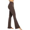 imageSunzel Flare Leggings Crossover Yoga Pants with Tummy Control HighWaisted and Wide LegSeal Brown