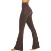 imageSunzel Flare Leggings Crossover Yoga Pants with Tummy Control HighWaisted and Wide LegSeal Brown