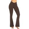 imageSunzel Flare Leggings Crossover Yoga Pants with Tummy Control HighWaisted and Wide LegSeal Brown