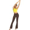 imageSunzel Flare Leggings Crossover Yoga Pants with Tummy Control HighWaisted and Wide LegSeal Brown