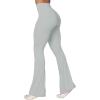 imageSunzel Flare Leggings Crossover Yoga Pants with Tummy Control HighWaisted and Wide LegSilver Grey