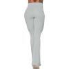 imageSunzel Flare Leggings Crossover Yoga Pants with Tummy Control HighWaisted and Wide LegSilver Grey