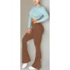imageSunzel Flare Leggings Crossover Yoga Pants with Tummy Control HighWaisted and Wide LegWine Red
