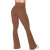 imageSunzel Flare Leggings Crossover Yoga Pants with Tummy Control HighWaisted and Wide LegWine Red