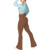 imageSunzel Flare Leggings Crossover Yoga Pants with Tummy Control HighWaisted and Wide LegWine Red