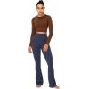 imageSunzel Mini Flare Leggings for Women High Waist Yoga Pants with Tummy Control Casual Gym Workout Bootcut LeggingsAsh Blue