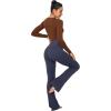 imageSunzel Mini Flare Leggings for Women High Waist Yoga Pants with Tummy Control Casual Gym Workout Bootcut LeggingsAsh Blue