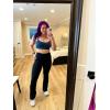 imageSunzel Mini Flare Leggings for Women High Waist Yoga Pants with Tummy Control Casual Gym Workout Bootcut LeggingsBlack