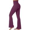 imageSunzel Mini Flare Leggings for Women High Waist Yoga Pants with Tummy Control Casual Gym Workout Bootcut LeggingsCherry Red
