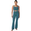 imageSunzel Mini Flare Leggings for Women High Waist Yoga Pants with Tummy Control Casual Gym Workout Bootcut LeggingsForest Green