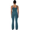 imageSunzel Mini Flare Leggings for Women High Waist Yoga Pants with Tummy Control Casual Gym Workout Bootcut LeggingsForest Green