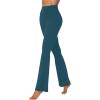 imageSunzel Mini Flare Leggings for Women High Waist Yoga Pants with Tummy Control Casual Gym Workout Bootcut LeggingsForest Green