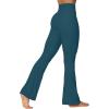 imageSunzel Mini Flare Leggings for Women High Waist Yoga Pants with Tummy Control Casual Gym Workout Bootcut LeggingsForest Green