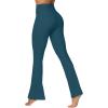 imageSunzel Mini Flare Leggings for Women High Waist Yoga Pants with Tummy Control Casual Gym Workout Bootcut LeggingsForest Green