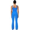 imageSunzel Mini Flare Leggings for Women High Waist Yoga Pants with Tummy Control Casual Gym Workout Bootcut LeggingsFrench Blue