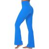 imageSunzel Mini Flare Leggings for Women High Waist Yoga Pants with Tummy Control Casual Gym Workout Bootcut LeggingsFrench Blue