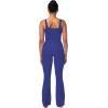 imageSunzel Mini Flare Leggings for Women High Waist Yoga Pants with Tummy Control Casual Gym Workout Bootcut LeggingsNavy Blue
