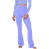 imageSunzel Mini Flare Leggings for Women High Waist Yoga Pants with Tummy Control Casual Gym Workout Bootcut LeggingsPeriwinkle