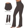 imageSunzel Mini Flare Leggings for Women High Waist Yoga Pants with Tummy Control Casual Gym Workout Bootcut LeggingsSeal Brown