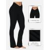 imageSunzel Mini Flare Leggings for Women V Crossover Mid Rise Workout Flared Yoga Pants with Tummy Control and Wide LegBlack